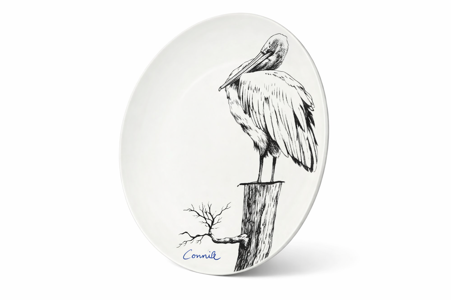 Connie Signature Pelican Decorative Ceramic Plate - Image 3