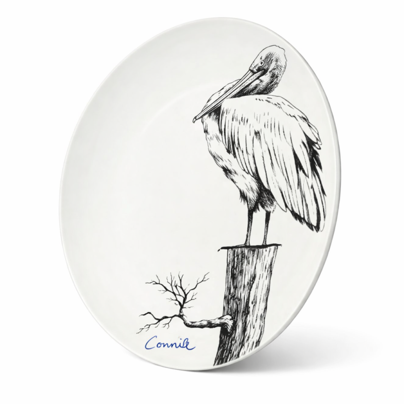 Alternative view of Connie Signature Pelican Decorative Ceramic Plate | Coastal Wall Art